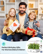 iDOO Hydroponics Growing System Kit 12Pods, Christmas Gifts for Women Mom, Herb Garden Indoor with LED Grow Light for Home School, Built-in Fan, Auto-Timer, Adjustable Height Up to 11.3", 12Pods-White