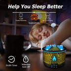 Cechlicht Volcano Diffuser, Essential Oil Diffuser 300ml Volcano Humidifier with Flame & Volcano Mist Mode, 2 Colors, Timer, Auto Shut-Off, Remote Control, Flame Diffusers for Home Bedroom Black