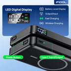 IFIDOL for Magsafe Battery Pack, Wireless Portable Charger for iPhone, (16000mAh) Magnetic Power Bank with (22W) USB-C Fast Charging for iPhone 16/16 Pro/ProMax, iPhone 15 14/13/12 Series - Black