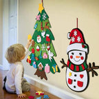 Felt Christmas Tree for Toddlers, Montessori Felt Christmas Tree with Lights for Kids