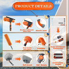 Window Squeegee Kit, High Dusters for Cleaning and Window Cleaning Kit with Telescopic Pole, Window Washer &Squeegee, Cleaning Duster and Feather Dusters