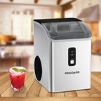 Frigidaire Countertop Crunchy Chewable Nugget Ice Maker, Compact, 33lbs per Day, Metallic Finish