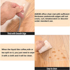 AiBOB Office Chair Mat for Hardwood Floor, 36 X 48 inches, Hard Floor Chair Mats Under Computer Desk, Easy Glide for Rolling Chairs, No Curling