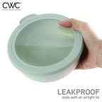 COOK WITH COLOR Prep Bowls with Lids- Wide and Deep Nesting Plastic Small Mixing Bowl Set with Lids, 8 Piece Set - Wide Bowls, Sage