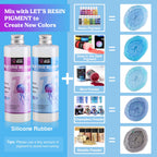 LET'S RESIN Silicone Mold Making Kit-Translucent Silicone Rubber Non-Toxic Liquid Mold Making Silicone-20.46oz Super Elastic Molding Silicone-Ideal for 3D Molds,Resin Molds,Silicone Molds-4H Fast Cure
