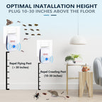 Ultrasonic Pest Repeller 10 Pack,Mosquito Repellent Plug in Pest Control Mice Repellent to Repel Flies,Spiders,Rodent,Ant,Indoor Cockroach Repellent for Home,Office,School,Safe for Adults Kids