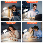 One Fire Rechargeable Table Lamp,Dimmable Cordless Lamp Desk Lamp for Dorm,3600mAh Battery Operated Lamp Rechargeable Lamp,Small Desk Lamp Portable Light for Office/Study/Nail/Craft/Puzzle(Warm Light)