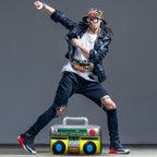 Hicarer 6 Pieces Hip Hop Costumes 80s/90s Outfits Accessories for Women Men Rapper DJ Costume Halloween Cosplay (90s Vintage)