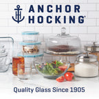 Anchor Hocking Heritage Hill 1 Gallon Glass Jar with Lid, Set of 2