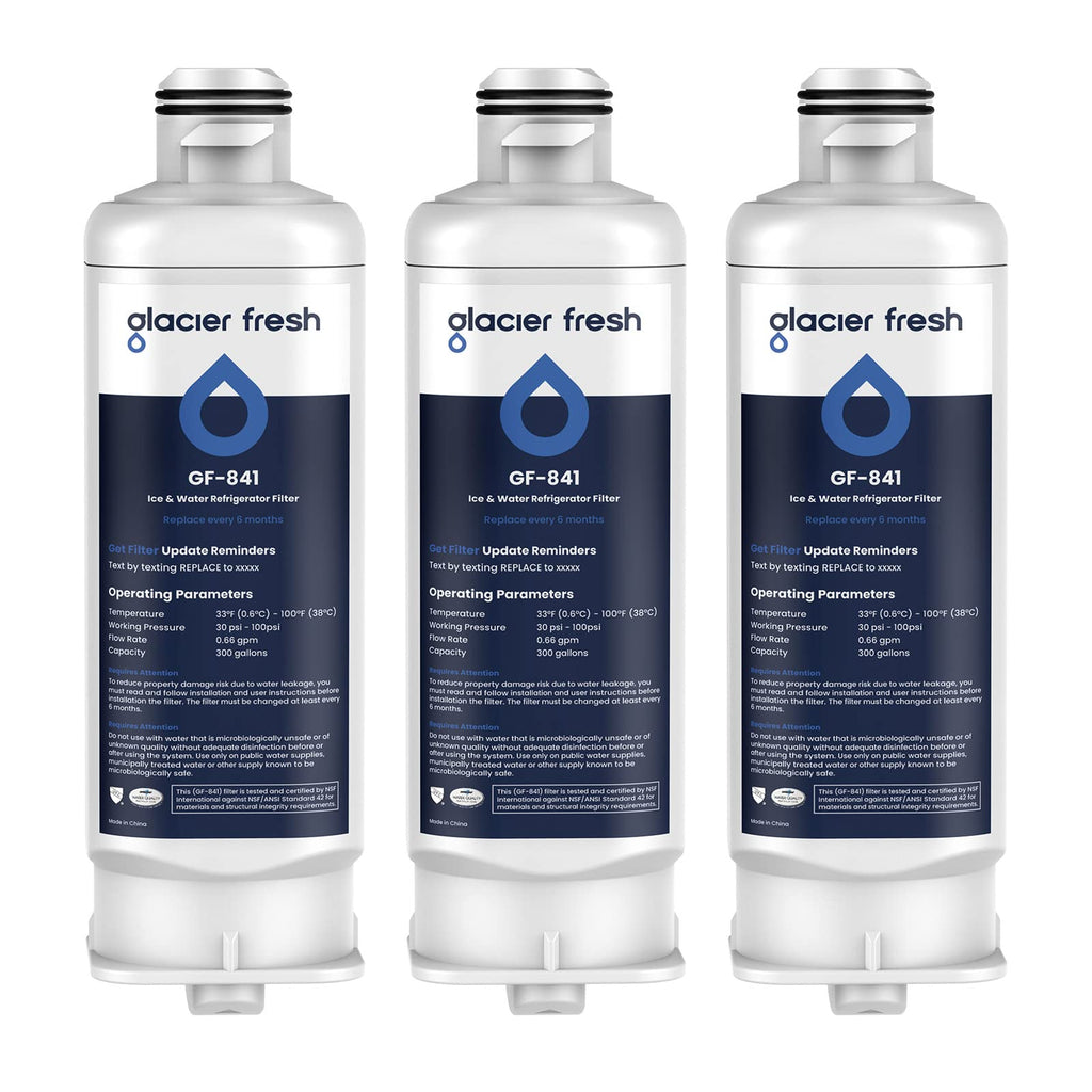 GLACIER FRESH DA97-17376B HAF-QIN Water Filter Replacement for Samsung HAF-QIN/EXP, DA97-08006C, RF23M8070SG, RF23M8070SR, RF23M8090SG, RF23M8090SR, RF23M8570SR, RF23M8590SG (3 Pack)