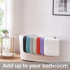 Yanzifly Bathtub Mat Non Slip Bath Mat for Tub Silicone Soft & Safe, Bath Tub Mat Non Slip Shower Mats, Suction Cups Bath Tub Anti Slip Matt for Kids Elderly Non Toxic, Machine Washable- Beige