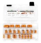 WAGO 221 Lever Nuts 90pc Compact Splicing Wire Connector Assortment with Case. Includes 221-2401, 221-412, 221-413, 221-415