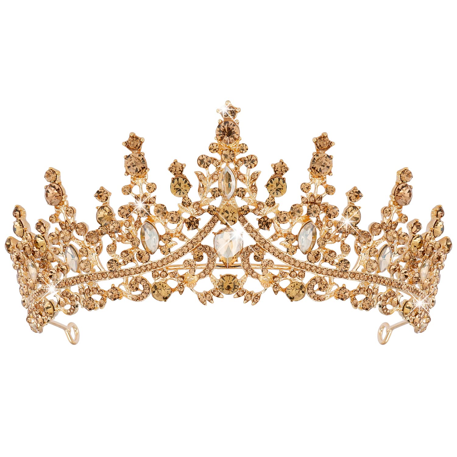 COCIDE Gold Tiara and Crown for Women Crystal Queen Crown Princess Rhinestone Tiara for Girl Bride Wedding Hair Accessories for Bridal Birthday Party Prom Halloween Costume Cosplay