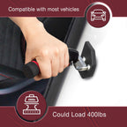 KOUNATSURI Car Door Handle for Elderly Car Handle Assist Support Handle Multifunction Handle Car Door Latch Handle for Seniors and Handicapped Red