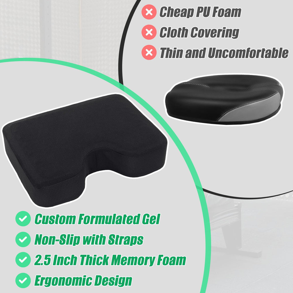 BALAPET Cooling Gel Rowing Machine Seat Cushion for The Concept 2 Rowing Machine, Memory Foam Row Machine Rower Pad, Fits Water Rower Pad, Crew Boat, Sculling