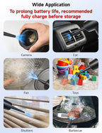 Compressed Air Duster,Fulljion 3-Gear to 51000RPM Electric Air Duster Portable Air Blower with LED Light, 6000mAhRechargeable Cordless Air Duster for Computer Keyboard Fast Charge(Black)