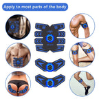 Abs Stimulator Ab Stimulator Rechargeable Ultimate Abs Stimulator for Men Women Abdominal Work Out Abs Power Fitness Abs Muscle Training Workout Equipment Portable Black