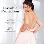 4 Pairs Pasties Women Nipple Covers Reusable Adhesive Silicone Nippleless Covers Bra for Dress Cream (2 Round+2 Flower)