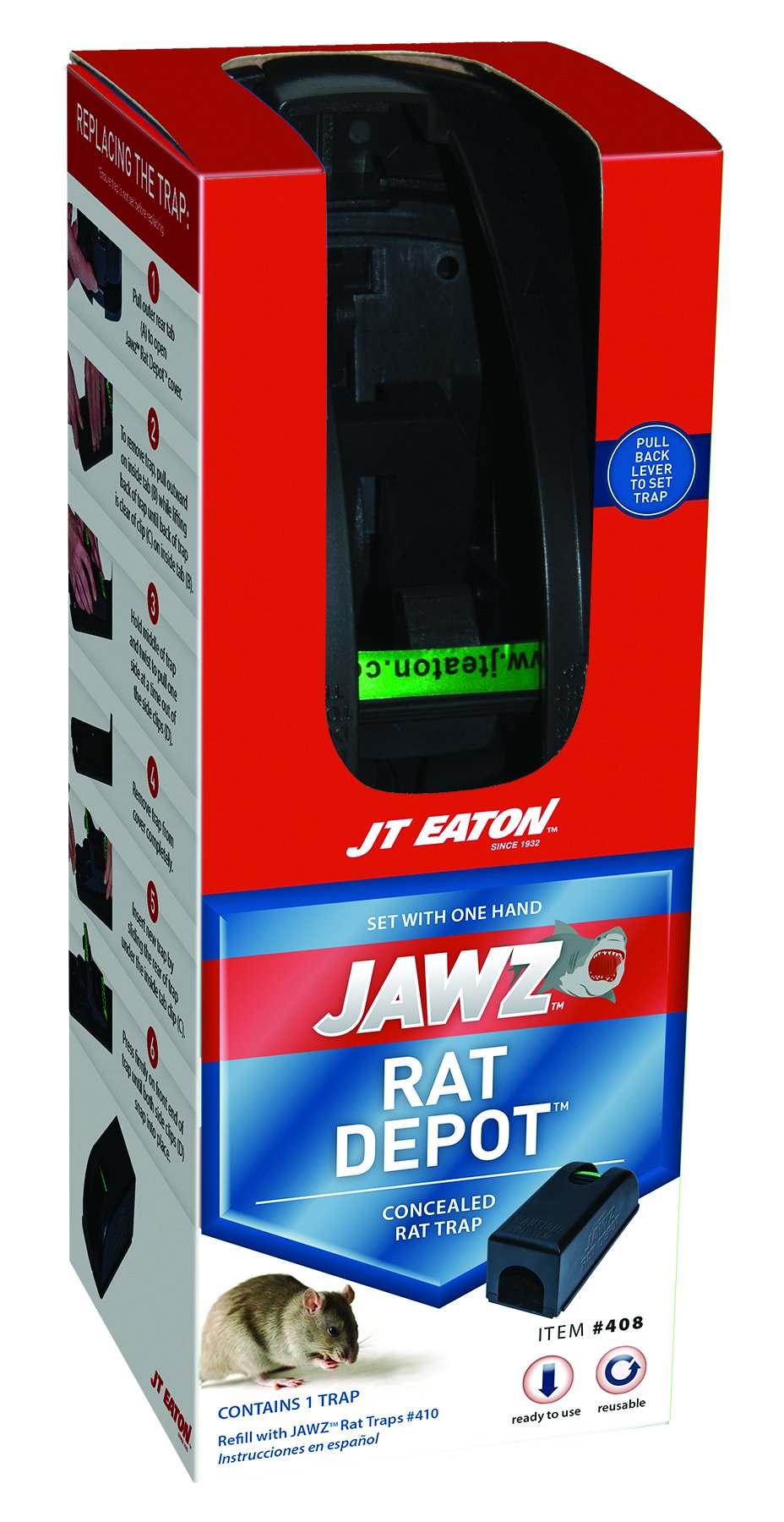 JT Eaton 408 Jawz Depot Covered Rat and Chipmunk Traps
