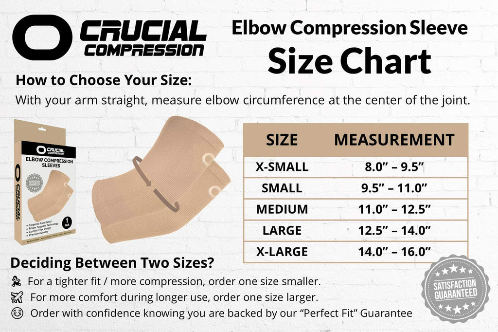 Elbow Brace Compression Sleeve (1 Pair) - Instant Support Elbow Sleeves for Tendonitis, Arthritis, Bursitis, Tennis Elbow, Golfers Elbow, Treatment, Workouts, Weightlifting, Pain Relief, Recovery