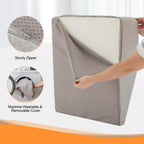 Ruqmuis Leg Elevation Pillow for After Surgery, 8inch Foam Leg Elevating Pillow for Swelling and Blood Circulation, Leg Wedge Pillow for Sleeping, Knee Pillow for Knee Hip Ankle Pain Relief, Grey