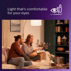 Philips LED Flicker-Free Frosted Dimmable A19 Light Bulb - EyeComfort Technology - 800 Lumen - Soft White (2700K) - 8W=60W - E26 Base - Title 20 Certified - Ultra Definition - Indoor - 4-Pack
