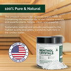 Northwood Sauna - Sauna Menthol Crystals - 100% Pure & Natural - Cooling Aromatherapy Scent & Ice Sensation - 4 Ounces