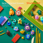 Shuttle Art Polymer Paste, 50 Colours of Modelling Clay with Modelling Tools Accessories, DIY Clay Kit Oven Bake, Non-Toxic for Children