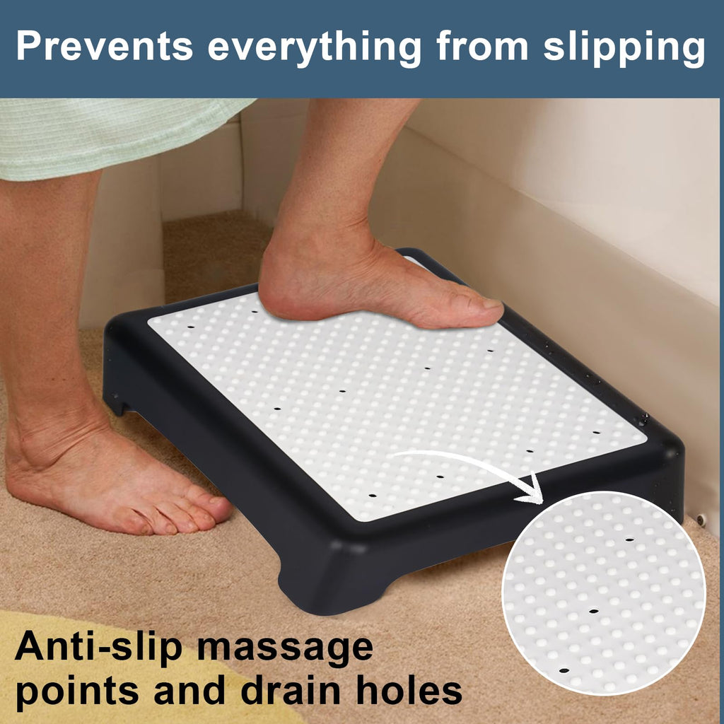 TARFEPA Step Stool,Mobility Step Stool for Adults,Indoor/Outdoor Portable Stair Assist,Anti-Slip Bathroom Step Stool,Platform Step for Kitchen,Office,and Bedroom,Car Step Stool for Elderly,White