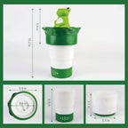 MKLZ Chlorine Floater for Pool, Floating Large Chlorine Dispenser, Bromine Tablet Holder, Fits 1 and 3 Inch Tablets for Above & In-Ground Swimming Pools, Spa Hot Tub, Funny Frog Float