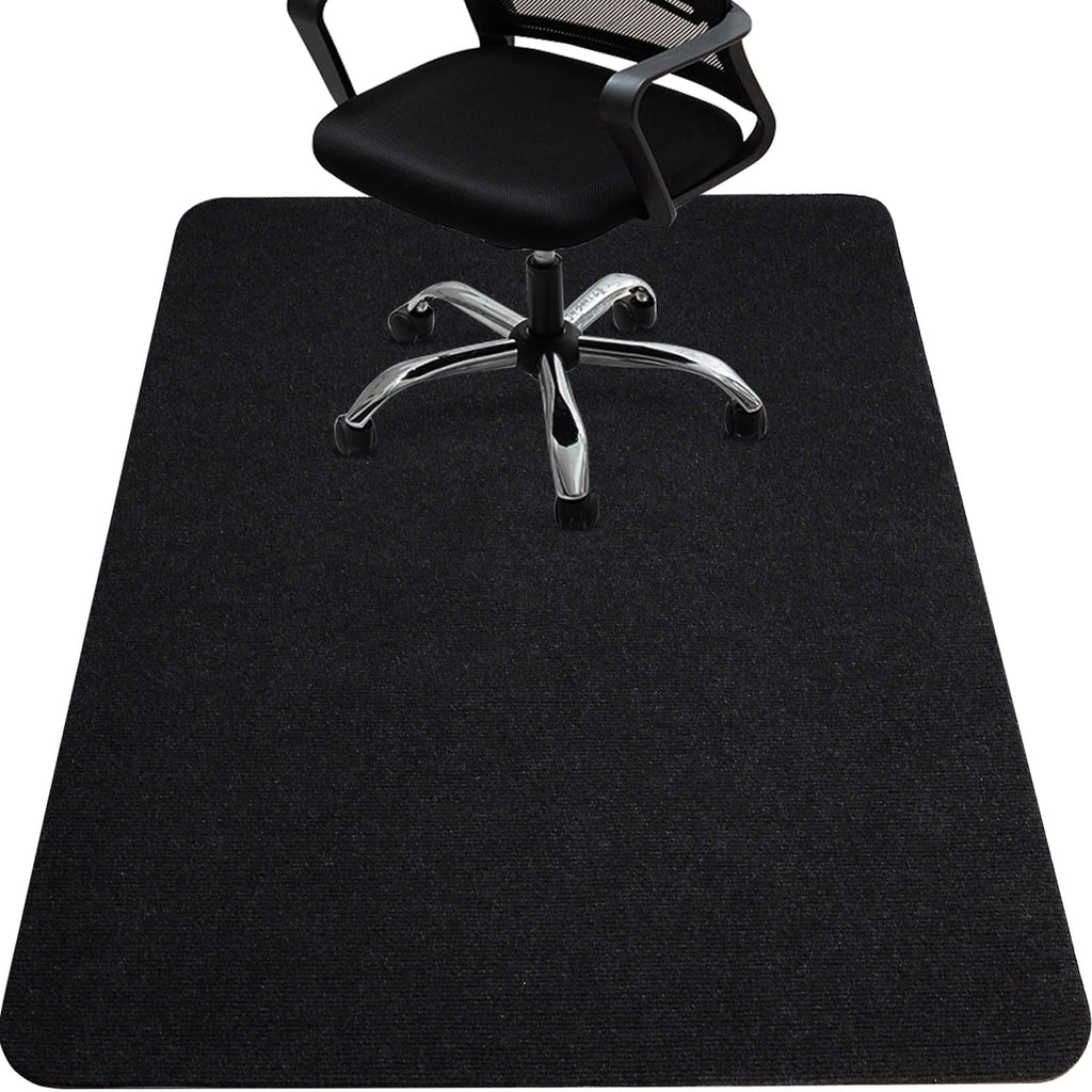 HomeMall Office Chair Mat for Hardwood and Tile Floor, 55" x 35" Computer Chair Mat, Non-Slip Floor Protector, Under Desk Mat for Rolling Chair, Black