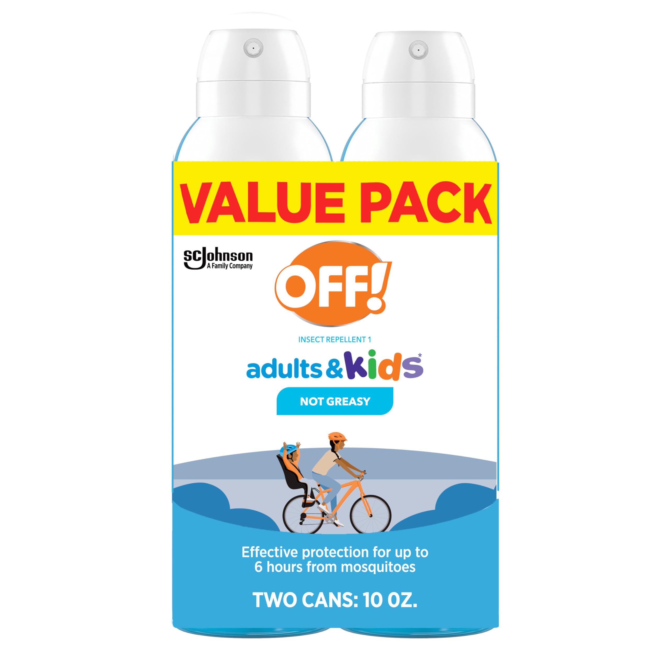 Off! Insect Repellent Aerosol for Adults & Kids, Fragrance-Free Picaridin Bug Spray for Everyday DEET-Free Protection from Mosquitoes and Ticks, 5 oz, (Pack of 2)