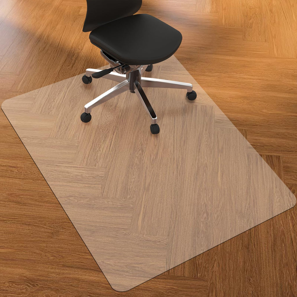 Clear PVC Office Chair Mat - Stronger & Durable Desk Chair Mat for Hardwood Floor, Non-Slip Floor Protector for Office Chair Casters, Hardfloor Mat for Desk (Clear for Hardwood, 36X47IN Rectangle)