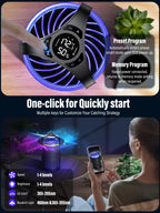 Fly Trap Indoor - Fruit Fly Traps for Indoors, Gnat Traps for House Indoor with 3-in-1 Multi-Insect Catching + UV&Blue Light + Fan Suction, Ideal for Garage/Kitchen/Patio/Plant Pots, 10 Refills, Black