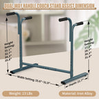 Adjustable Dual-way Handles Couch Chair Stand Assist for Seniors, Standing aid & Support Device, Chair Lift Assist Device for Elderly Mobility & Daily Living Stand to Sit(300LBs Loading, Dark Gray)