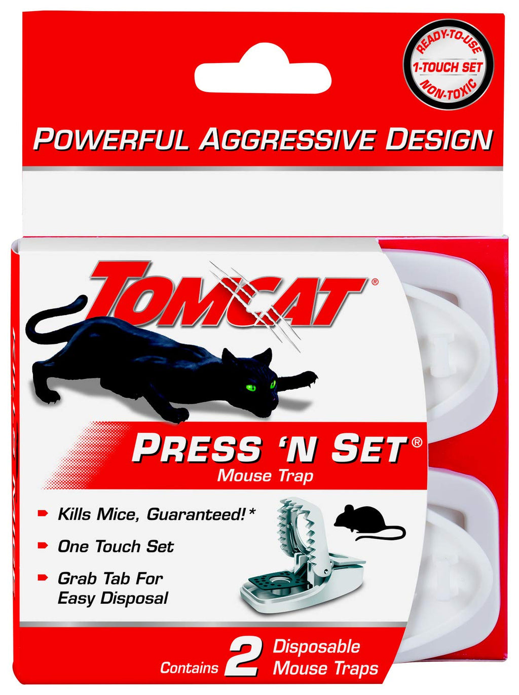 Tomcat Press 'N Set Mouse Trap, 2 Traps/Pack (7-Pack)