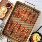 Nordic Ware Naturals Nonstick High-Sided Half Sheet Oven Crisp Baking Tray
