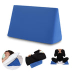 Small Wedge Pillow, Wedge Pillow for Bed Sores, Positioning Pillow, Positioning Wedge, Mini Pillow for Laptop and Yoga, Small Foam Wedge for Chair (1 Unit, Blue)