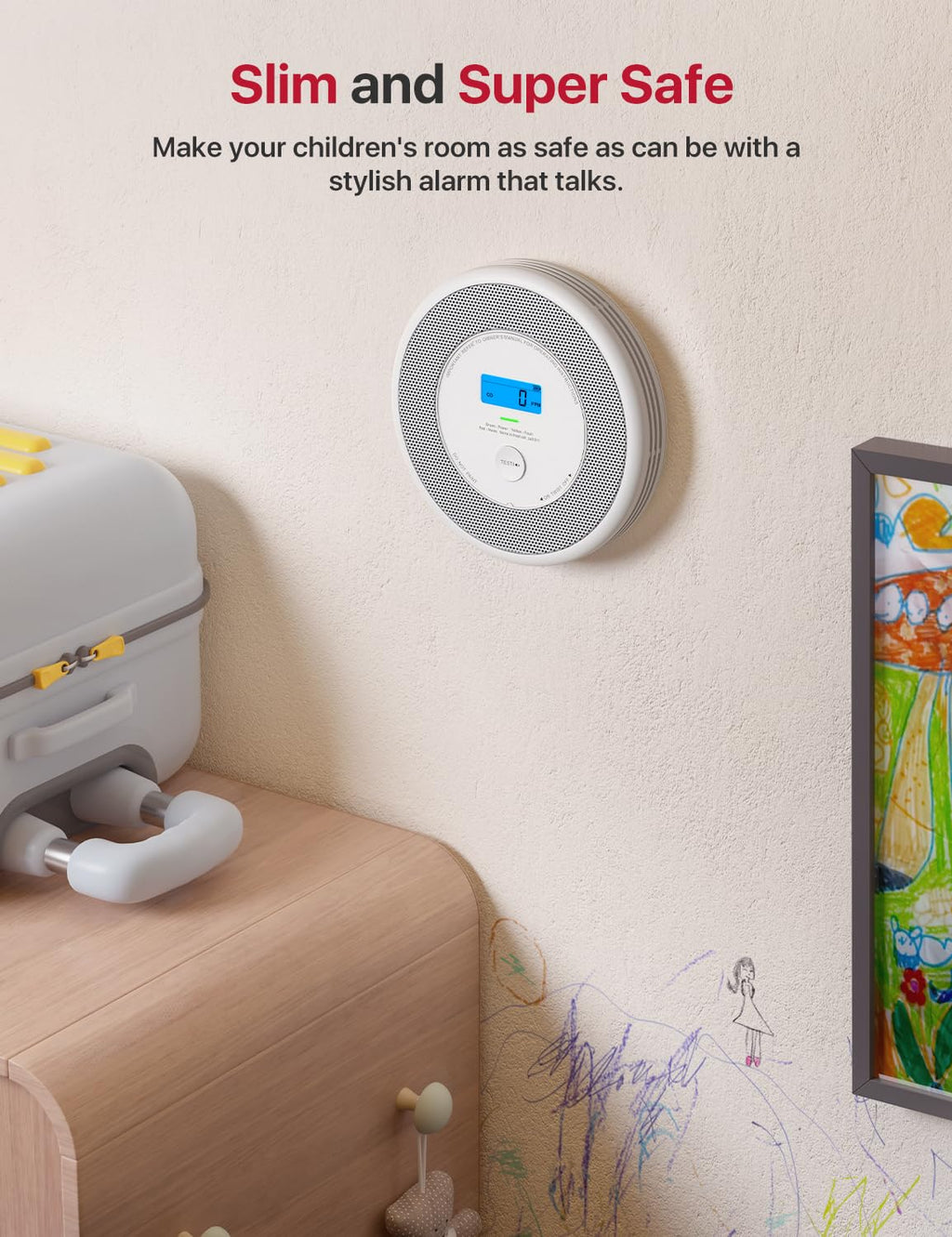 X-Sense Combination Smoke and Carbon Monoxide Detector with Voice Location, Interconnected Smoke Detector Carbon Monoxide Detector Combo with Base Station (Not Included), Model XP0A-MR, 1-Pack