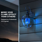 Hompavo 【Upgraded】 LED Flame Light Bulbs, Purple Flickering Light Bulbs with Upside Down Effect, E26/E27 Flame Bulb for Halloween Christmas Party Indoor and Outdoor Home Decoration (4 Pack)