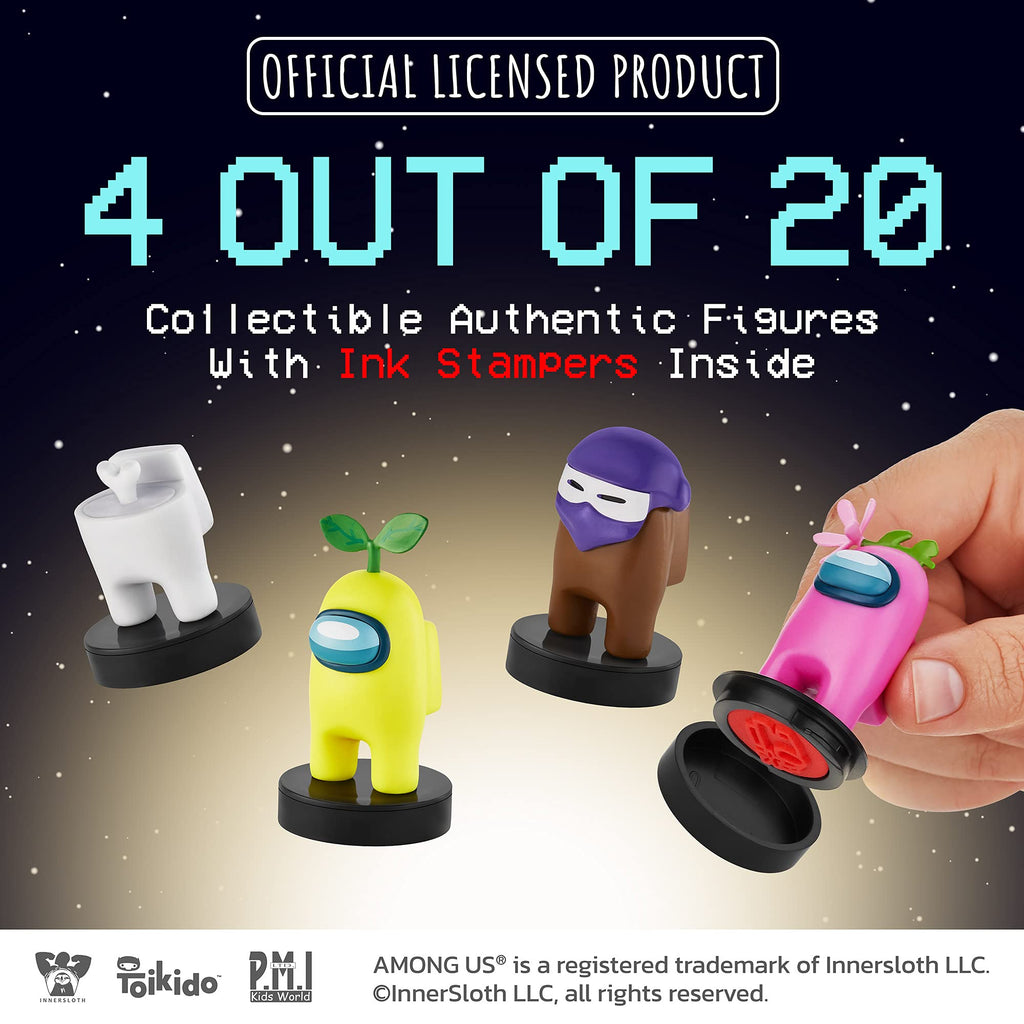 Among Us Stamps for Kids | 5 Among Us Stampers in 1 Pack + 3 Accessories | Among Us Party Favors and Playable Collectibles | Among Us Toys for Boys and Girls