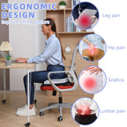 Seat Cushions for Office Chairs Wheelchair Cushion for Long Sitting Back Pain，Coccyx Cushion for Tailbone Pain Relief Cushion Office Chair Butt Pillow，Memory Foam Seat Car Computer Desk Chair Cushion