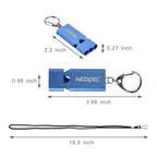 Whistle Emergency Three Tubes Survival Whistles 2 Pack with Lanyard for Hiking Camping Kayak Sports Outdoor Safety Kids Lifeguard Rescue Signaling (Blue)
