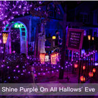 suddus Christmas Fairy Lights Battery Operated, 33ft 100 LED Fairy Lights with Remote, Purple String Lights for Outside, Porch, Home, Backyard, Window, Yard, Garland, Party Decorations