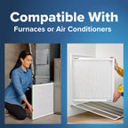 Filtrete 24x30x1 AC Furnace Air Filter, MPR 700, MERV 8, Tough on Pollen, Easy on Airflow, 3-Month Pleated 1-Inch Electrostatic Air Cleaning Filter, 2-Pack