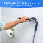 2 Pack 18 Inch Grab Bars for Bathtubs and Showers, Anti Slip Handicap Grab Bars for Shower, Safety Bath & Toilet Rail for Elderly Senior, Shower Handle Disability Assist Bathroom Handrail