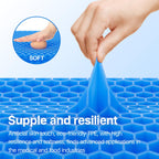 Gel Seat Cushion, Cooling seat Cushion (Super Large & Thick), Breathable Honeycomb Design Absorbs Pressure Points Seat Cushion, Gel Cushion for Office Chair, Home Car seat Cushion for Wheelchair
