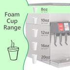8OZ Foam Cups for Hot & Cold Drinks With Lids, USA-Made 50-Pack - Ideal Styrofoam Coffee Cups, Insulating To-Go Cups for Soda, Tea, Juice - Sturdy, Disposable & comparable to Industry standard 8J8