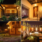 LED Flood Light Outdoor, 300W Equivalent 3000LM Smart RGB Landscape Lighting with APP Control, DIY Scenes - Timing - Warm White 2700K - Color Changing Uplight, IP66 Waterproof US Plug MELPO(4 Pack)