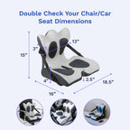 Lifted Lumbar: Lumbar Support Pillow for Office Chair | Adjustable, Doctor-Developed Back Seat Cushion for Chairs, Couches, and Cars | Ergonomic Pressure Relief & Enhanced Blood Flow